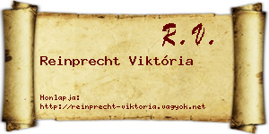 Reinprecht Viktória névjegykártya